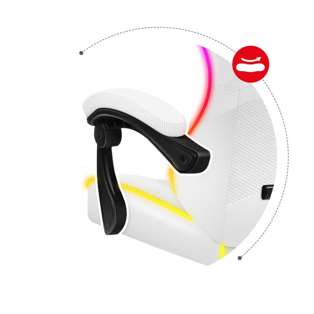 Huzaro Καρέκλα Gaming Force 4.4 RGB Λευκή 5903796013184