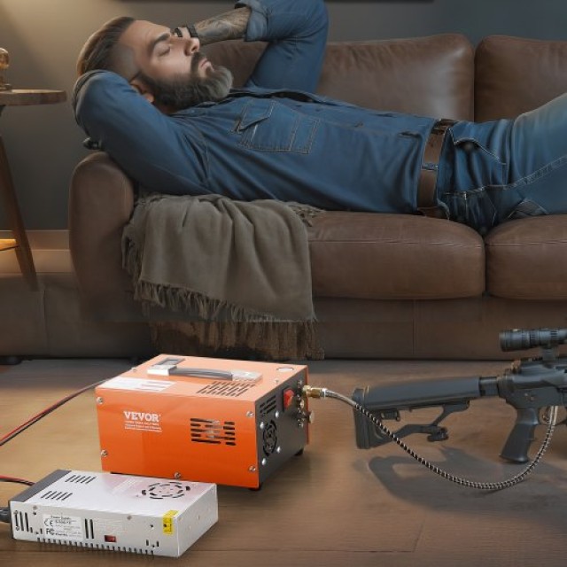VEVOR  Συμπιεστής Αέρα PCP 4500PSI Μετατροπέας DC12V/AC230V Χειροκί...