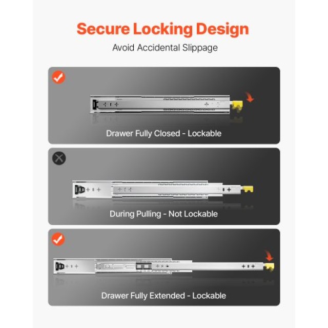 VEVOR Συρόμενοι Οδηγοί Συρταριών με Μπάλα και Απαλό Κλείσιμο 16-60 ... VEVOR Συρόμενοι Οδηγοί Συρταριών με Μπάλα και Απαλό Κλείσιμο 16-60 ...