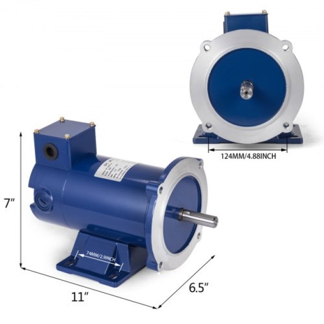 Κινητήρας 90V DC, 1/2HP, 56C, 1750RPM, TENV, Μόνιμος μαγνήτης, Καινούργιος  ZLDJ113ZYT90-1-2VV0