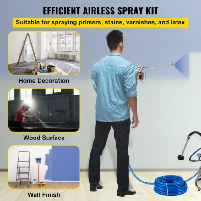 Σετ Σωλήνα Βαφής VEVOR 50ft 1/4in 3600psi με Μύτη 517  PQYCLS5030CM...