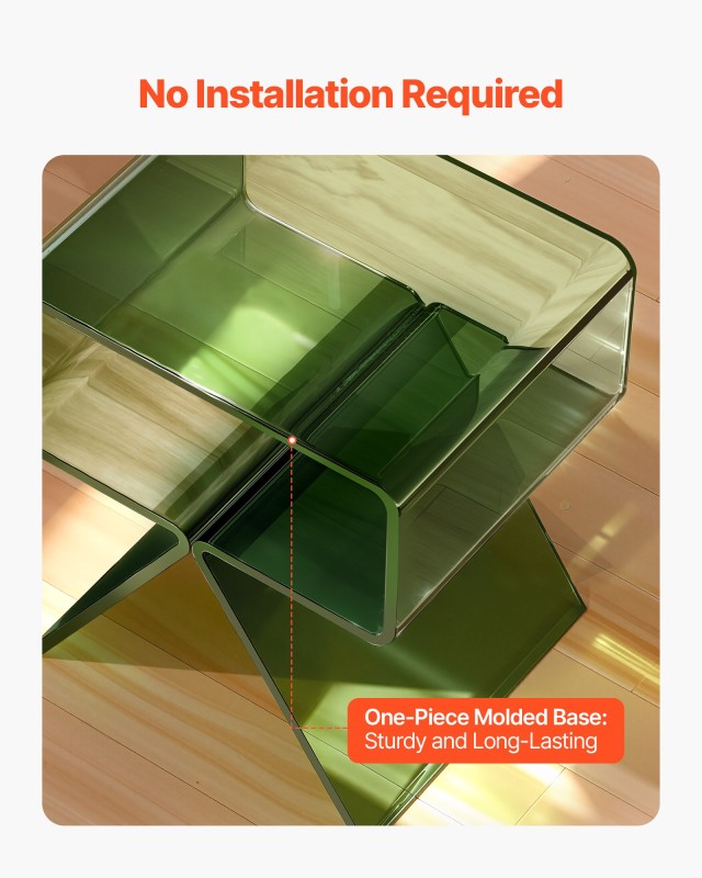 VEVOR Διαφανές Πράσινο Ακρυλικό Τραπεζάκι με Διπλό Χώρο Αποθήκευσης... VEVOR Διαφανές Πράσινο Ακρυλικό Τραπεζάκι με Διπλό Χώρο Αποθήκευσης...