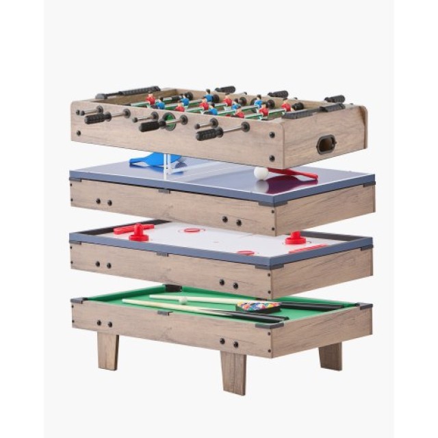 VEVOR Τραπέζι Παιχνιδιών 4-σε-1 82cm: Air Hockey, Ποδοσφαιράκι, Πινγκ Πονγκ, Μπιλιάρδο SDJFKQQGQZ32QGILZV0