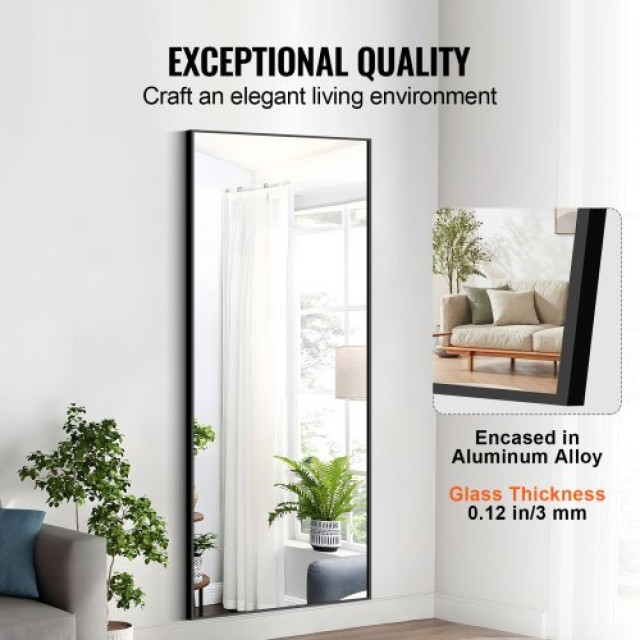 Καθρέφτης Δαπέδου VEVOR 71 x 31 με Βάση/Τοίχου  DZJFXLDJ71YCGWIDPV0