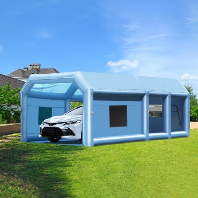 Φουσκωτό Θάλαμο Βαφής VEVOR, 23x13.1x9 ft, με Ισχυρούς Φυσητήρες κα...