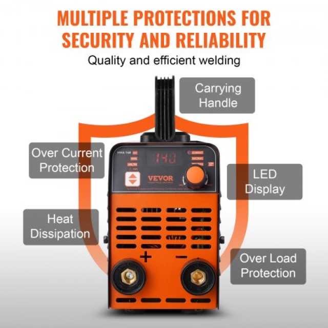 VEVOR  Ηλεκτροκόλληση ARC 220V 100A Stick/Lift TIG 2-σε-1 με Hot Start BHJBHSH140A06Y358V2