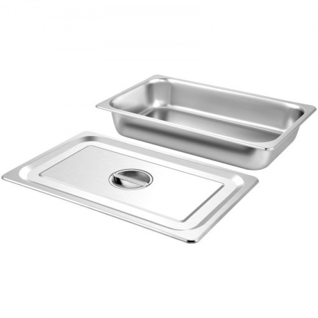 Σετ 4 Δοχείων Ατμού VEVOR 53x32x10cm Ανοξείδωτα για Φούρνο και Μπουφέ  CP20X12X4YCTZ4001V0
