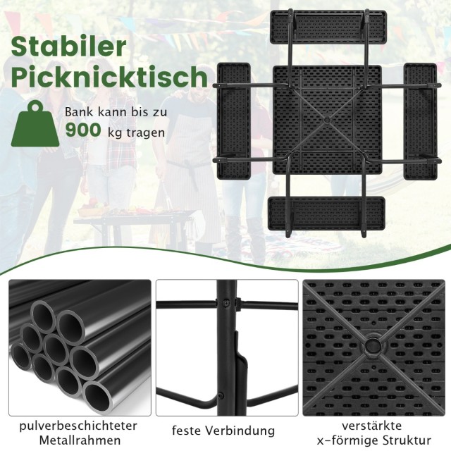 Costway Σετ Πικνίκ 8 Ατόμων με Μεταλλικό Σκελετό και Αδιάβροχη Επιφ... Costway Σετ Πικνίκ 8 Ατόμων με Μεταλλικό Σκελετό και Αδιάβροχη Επιφ...