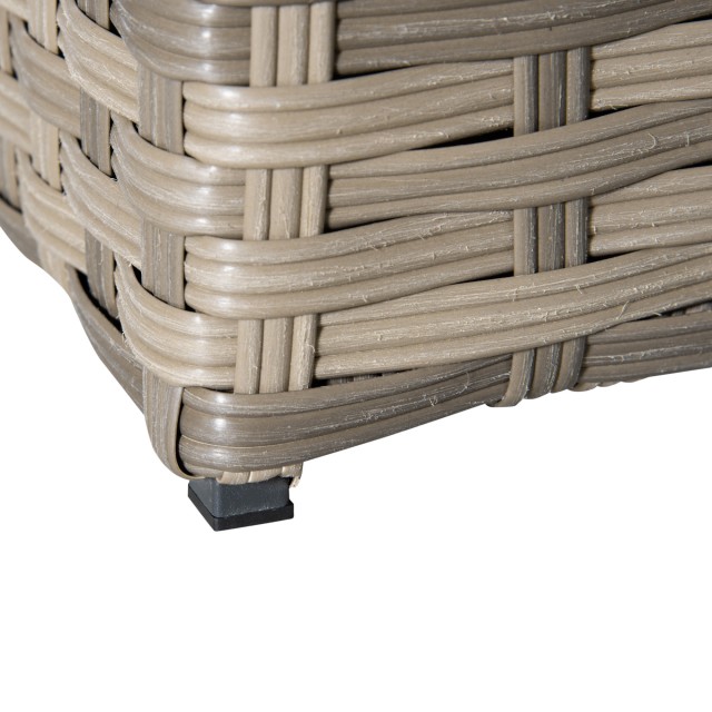 Outsunny Garden Lounge σε PE Rattan με 3θέσιο καναπέ, 2 πολυθρόνες, 2 σκαμπό και τραπέζι, γκρι 860-198