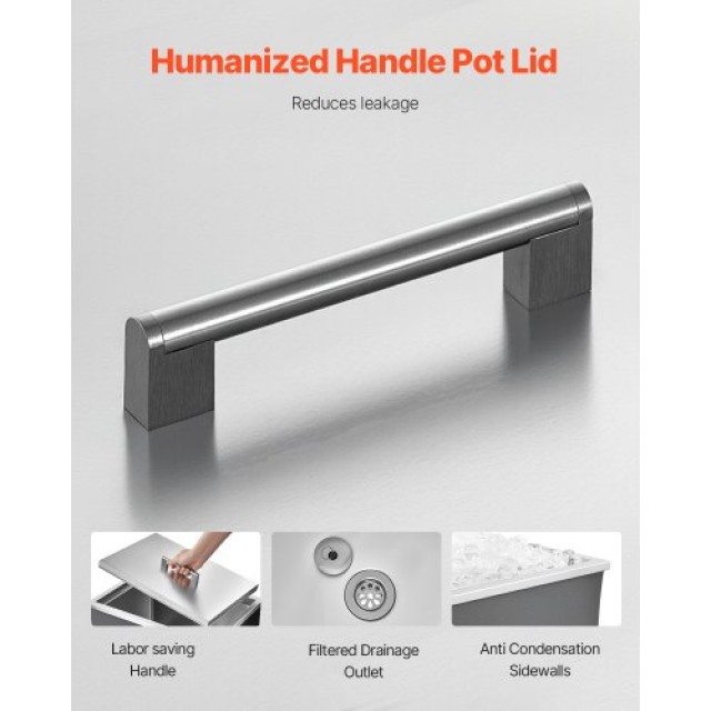 VEVOR Ανοξείδωτο Ψυγείο Πάγου 30L QRSCBC201BXGIKX41002V0