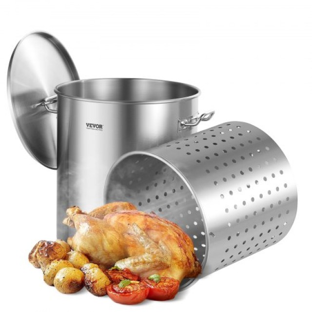 VEVOR  64QT Ανοξείδωτη Κατσαρόλα με Καλάθι και Καπάκι  SYJHTG64QTLJ4HB0LV0
