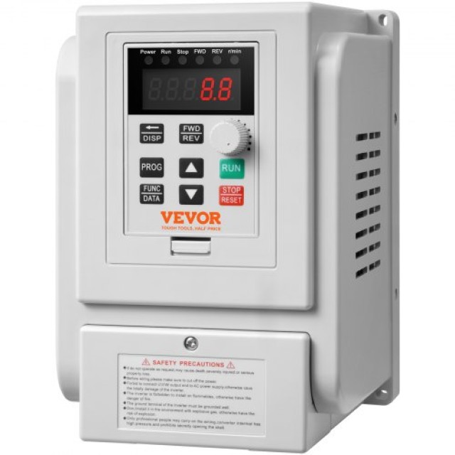 VEVOR VFD 2.2KW 10A 3HP Μετατροπέας Συχνότητας για Έλεγχο Ταχύτητας 3-Φασικού Κινητήρα  BPDSQ3HP0000FEVFCV7