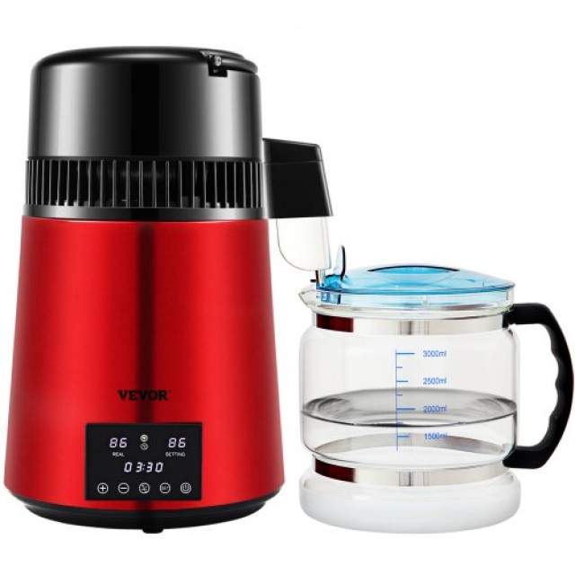 Αποστακτήρας Νερού VEVOR 1L/h, 4L, 750W, Κόκκινος  DSDW1LH4L220VKTNFV2