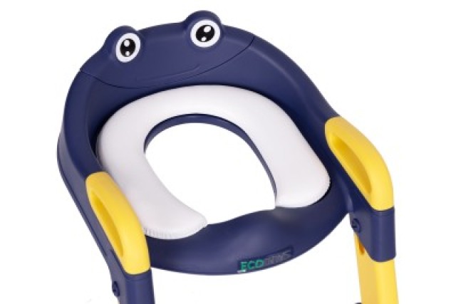 ECOTOYS Μειωτήρας τουαλέτας με σκαλοπάτια και σκάλα σε μπλε χρώμα P...