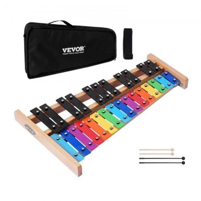 VEVOR Ξυλόφωνο Glockenspiel 27 Νότες με Πολύχρωμα Μεταλλικά Πλήκτρα...