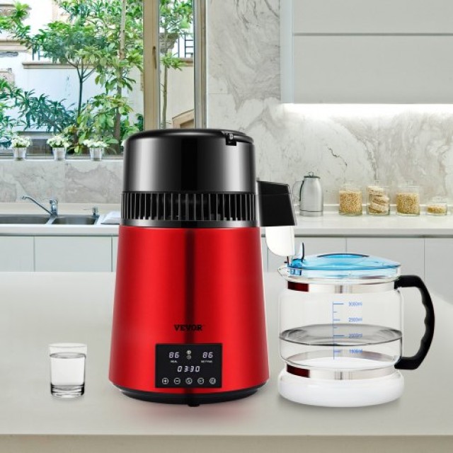 Αποστακτήρας Νερού VEVOR 1L/h, 4L, 750W, Κόκκινος  DSDW1LH4L220VKTNFV2