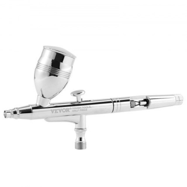 VEVOR Πιστόλι Αερογράφου, Διπλής Δράσης 0.3mm & 0.5mm, Σετ με Χαλκοί Δοχεία & Αξεσουάρ Καθαρισμού  PQTZZLS00000THZEGV0