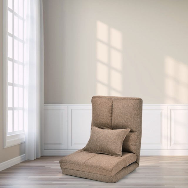 Costway Εργονομική Πτυσσόμενη Πολυθρόνα Δαπέδου με Ρυθμιζόμενη Πλάτ...