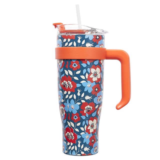 Θερμός Μεταλλικός 560ml Line Take Away Fleur - Κόκκινο KA0439-Red C...
