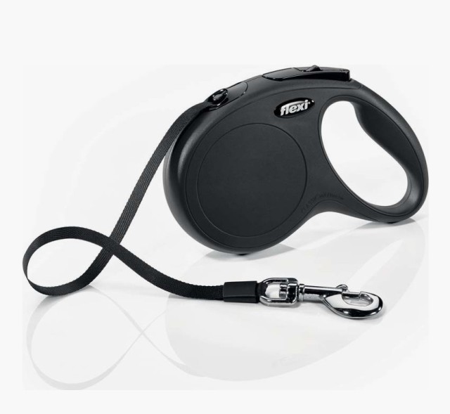 Πτυσσόμενο Λουρί/Οδηγός Σκύλου Flexi New Classic M  Ιμάντας 5m Έως 25kg Μαύρο 4000498032220 Flexi