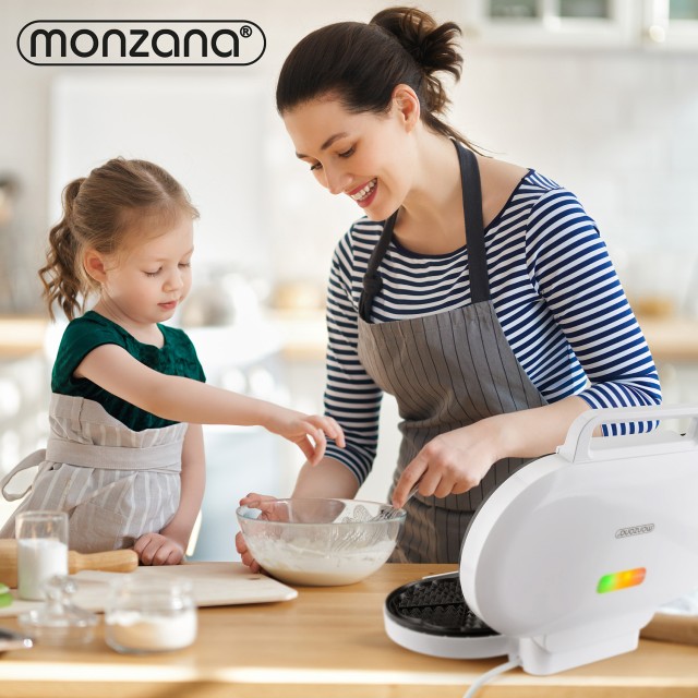 Βαφλιέρα Διπλή Waffle Iron 1200W Λευκό 107273 Monzana