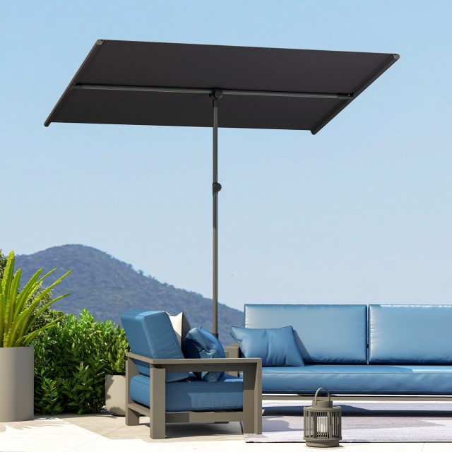 Outsunny Εξωτερική Ομπρέλα 1.5x2 μ Περιστρεφόμενη κατά 180°, από Πο...