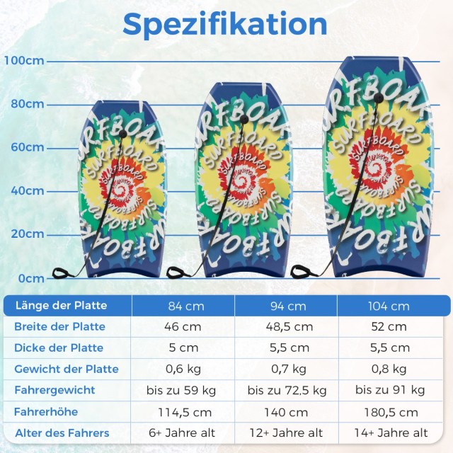 Σανίδα Bodyboard Ελαφριά και Ανθεκτική  με Άνετο XPE Κατάστρωμα και...