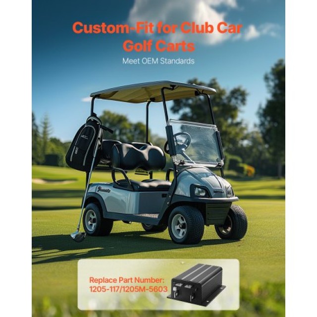 VEVOR Ελεγκτής Καροτσιού Γκολφ 36V 500A για Club Car 1205-117/1205M-5603 QCSDKZQXH120DFOFYV9