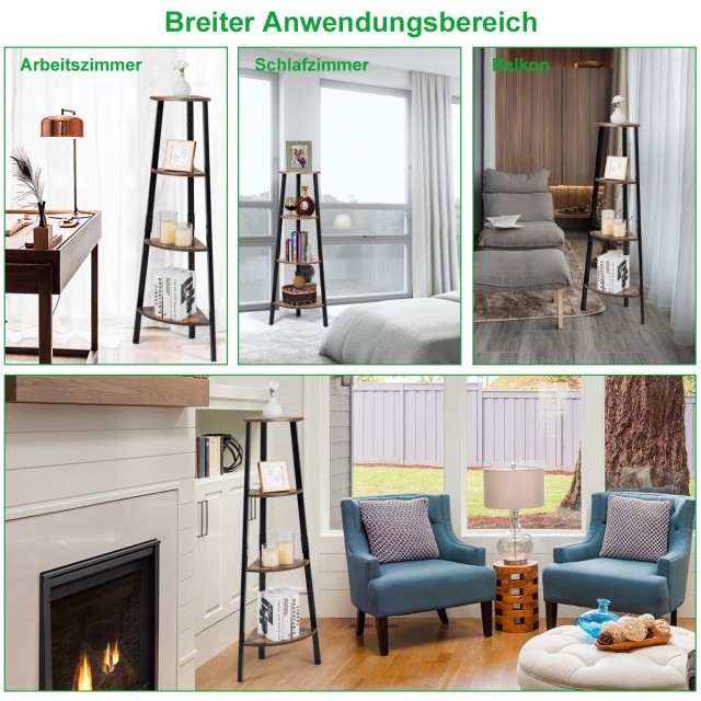 Costway Γωνιακή Ραφιέρα 4 Επιπέδων με Βιομηχανικό Σχεδιασμό για Κο... Costway Γωνιακή Ραφιέρα 4 Επιπέδων με Βιομηχανικό Σχεδιασμό για Κο...