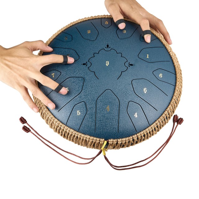 VEVOR Χαλύβδινο Τύμπανο Γλώσσας 33εκ. 15 Νότες D Μείζονα για Γιόγκα...