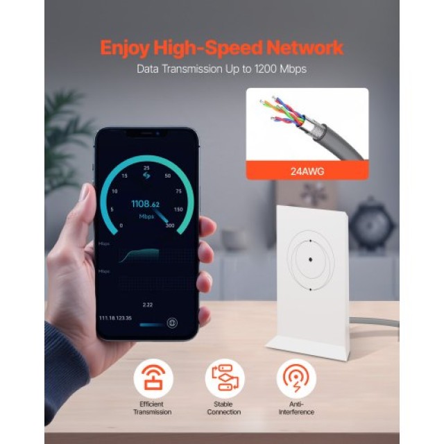VEVOR Καλώδιο Επέκτασης Starlink Gen 2 75 FT - Υψηλής Ταχύτητας 120...