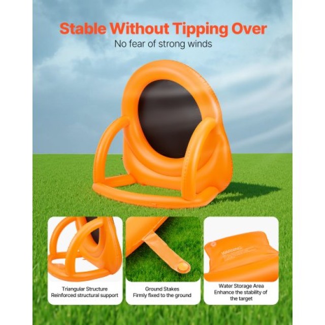 VEVOR Φουσκωτή Στήλη Στόχος Ποδοσφαίρου με Βελάκια και Μπαλάκια BQJ...