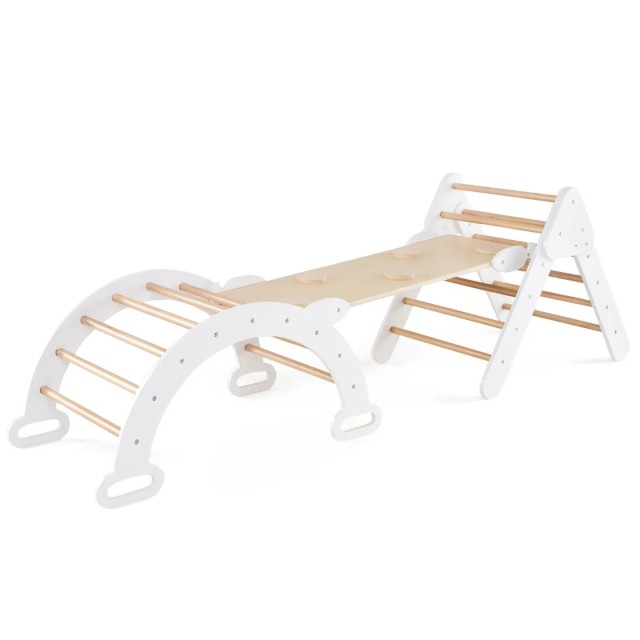 Σετ 3 Παιχνίδια Αναρρίχησης 98 x 40 cm- Λευκό TS10167HS Costway
