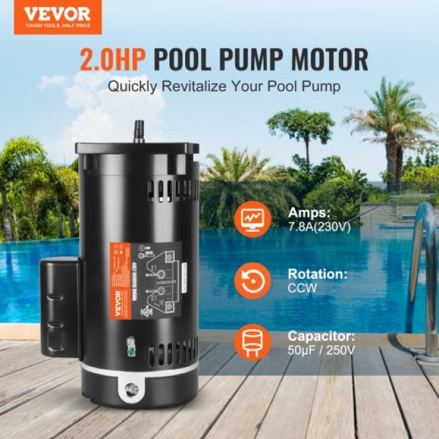 VEVOR Αντλία Πισίνας 2HP 230V 3450RPM  YCBDJ2HP56Y2APAN8V9