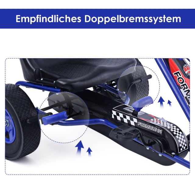 Costway  Παιδικό Ποδήλατο Go-Kart με Ρυθμιζόμενο Κάθισμα και Χειρόφ...