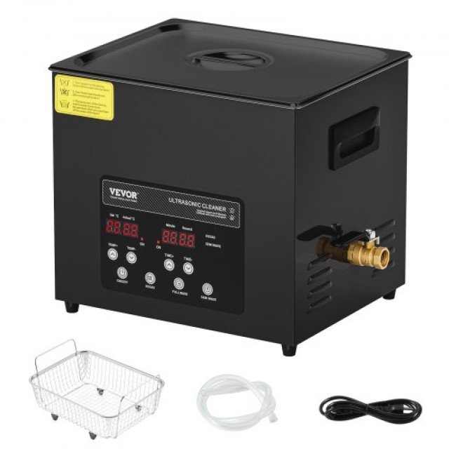 VEVOR Καθαριστικό Υπερήχων 10L με Καλάθι, Θερμαντήρα και Χρονοδιακό...
