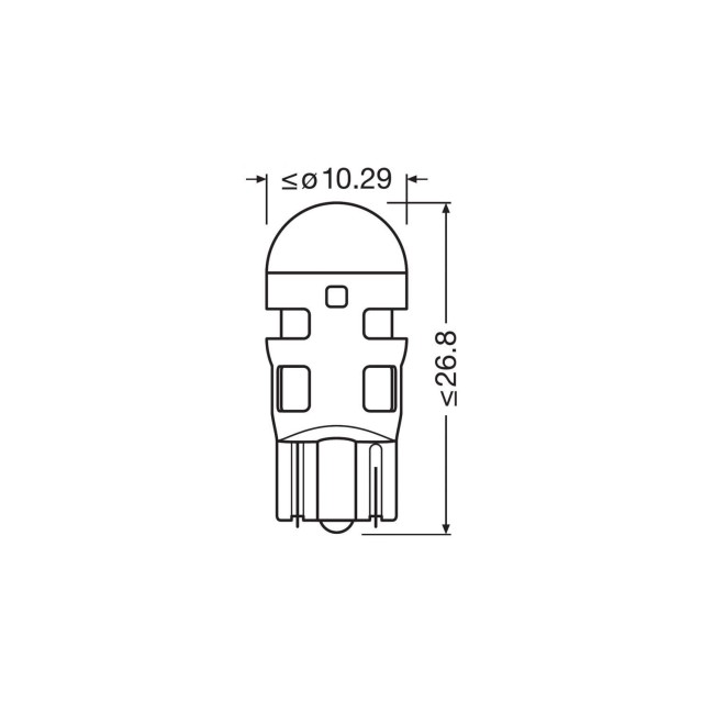 Kit 2 Λάμπες LED Osram LEDriving® SL (W5W) Cool White 6000K 12V 2825DWP-2BL OSRAM