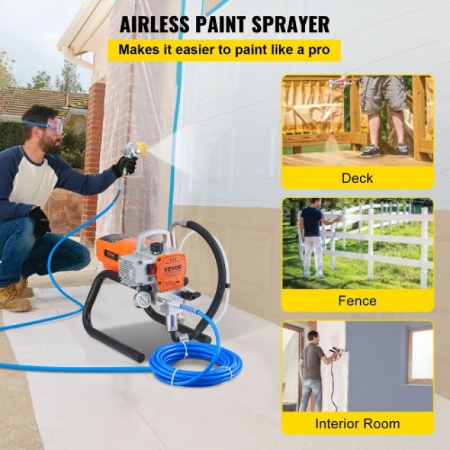 VEVOR Πιστόλι Βαφής Υψηλής Πίεσης 600W για Τοίχους  ZS1500W20LMINDG7WV2
