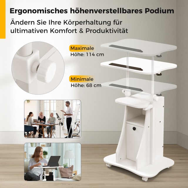 Πολυλειτουργικό Τραπέζι Υπολογιστή με Ρυθμιζόμενη Επιφάνεια και Απο...