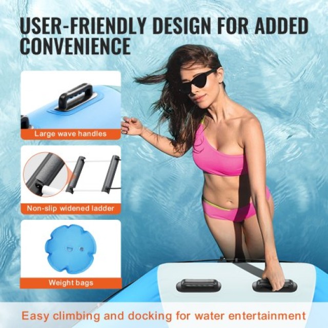 VEVOR Φουσκωτό Τραμπολίνο Νερού 15ft για Πισίνα/Λίμνη BTKSSBCLBS15C...