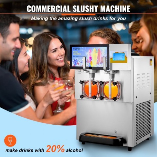 VEVOR 8L / 2.1 Gal Διπλή Μηχανή Σλάσι Επαγγελματική Μαργαρίτα Σμούθ...