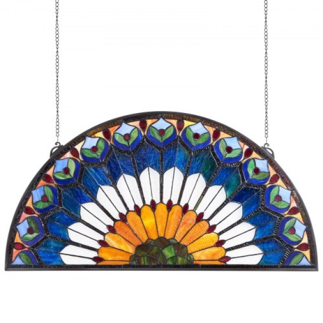VEVOR Τζάμι Βιτρώ Τύπου Tiffany με Αλυσίδα 36 x 18 Ίντσες BYXCSBLBB...