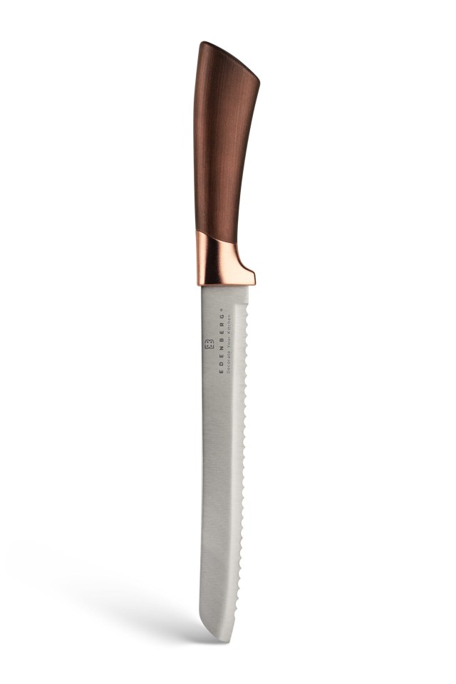 Edenberg Σετ Μαχαιριών 6 τεμαχίων σε Καφέ/Χρυσό Μπλοκ EB-5111 Edenberg Σετ Μαχαιριών 6 τεμαχίων σε Καφέ/Χρυσό Μπλοκ EB-5111