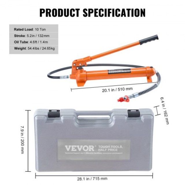 Σετ Επισκευής Υδραυλικού Γρύλου 10 Τόνων VEVOR  F10TPAPUNBR70YJJIV0