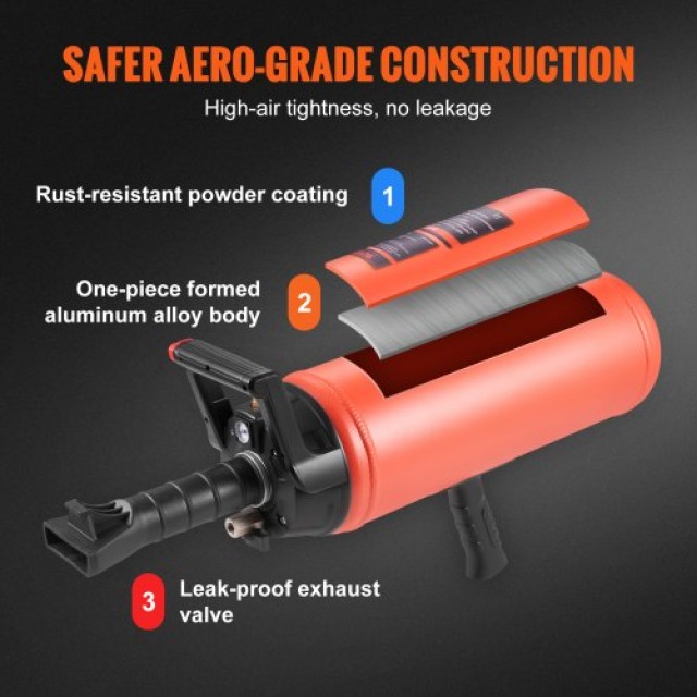 Φορητός Φουσκωτής Ελαστικών VEVOR 2.4 Gal/9 L, 150 PSI για Αυτοκίνητα και Τρακτέρ  LTBCQ9L145PSI37Y1V0