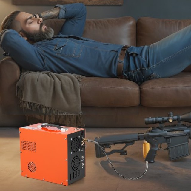 VEVOR Φορητός Συμπιεστής Αέρα PCP, 4500PSI/30Mpa  Συμπιεστής PCP Αεροβόλου QQGYCQJ350WFB61NXV2