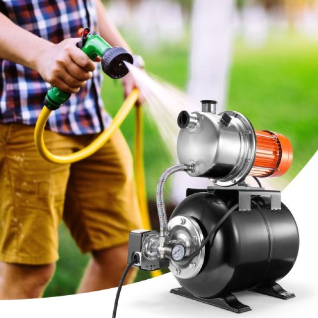 VEVOR  Αντλία Επιφανείας 1.6HP με Δοχείο Πίεσης 1320GPH Αντλία Ενίσ...