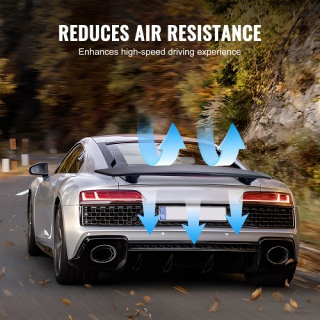VEVOR GT Πτέρυγα Αυτοκινήτου, 46.3 Universal Spoiler, Συμβατό με Σεντάν & Κουπέ, ABS Υλικό, Μαύρο Γυαλιστερό  TYXWYABS46INXC430V0