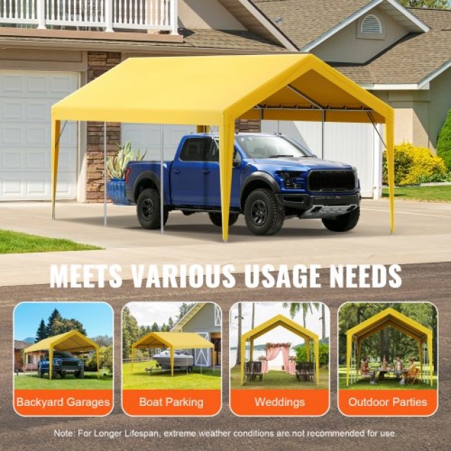 Αντικατάσταση Καλύμματος Carport VEVOR 10x20 ft, Αδιάβροχο & UV Προστατευμένο, Μπεζ (Μόνο Κάλυμμα)  CKPB10X20FTMRCY4TV0