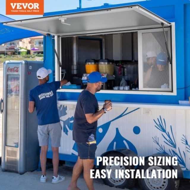 VEVOR  Παράθυρο Σερβιρίσματος 48x36 με Τέντα για Φορτηγό Φαγητού  S...